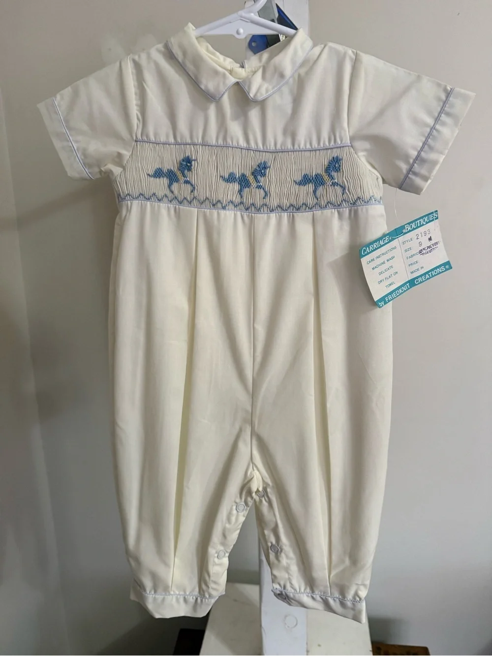 NWT Vintage Carriage Boutiques Smocked Romper